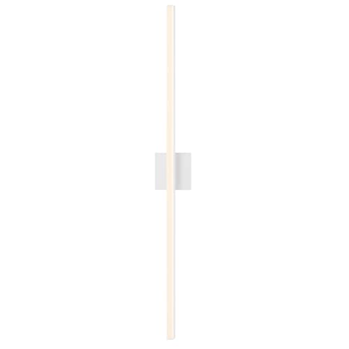 Image of Sonneman Modern Lighting 2772.03 Stix 1-Light LED Linear Vanity Lighting Fixture for Bathroom, Installs Horizontal or Vertical - 3000K - 40 inch - Satin White