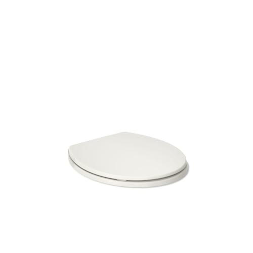 Image of KOHLER K-4775-47 Brevia Round Toilet Seat with Quick-Release Hinges And Quick-Attach Hardware For Easy Clean, Almond
