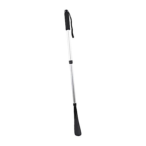 FRCOLOR calzador retráctil adulto con largo y forma dispositivo para levantar zapatos levantador de zapatos telescópico elevador para zapatos calzador de plastico pp Negro