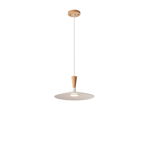 Lámpara colgante regulable led de un solo cabezal con detalles de madera 2