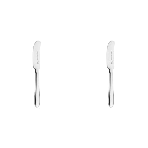 Tala Performance Stainless Steel Butter Knife, Rust and Stain Resistant, Non-Slip Grip, Dishwasher Safe with a Mirror Polish Finish, Contemporary Design Made to Traditional Standards (Pack of 2)