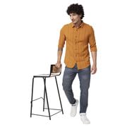 Image of Spykar Men's Slim Fit N /A Full Sleeve Striped Casual Shirts