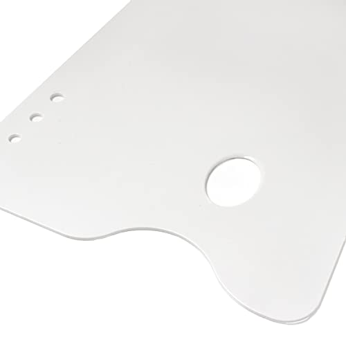 Artway Flat Rectangular Paint Palette - 350mm x 235mm – Plastic Painting Palette for Watercolour, Gouache, Oil and Acrylic Paints - White