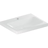 Geberit iCon Light lavabo, 60 cm x 48 cm, avec trou pour robinetterie, sans trop-plein,501834, 501.834.00.5, 501.834.00.5, Colorazione: bianco