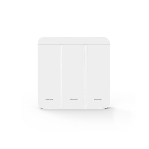 Kit Interruttore Luce Smart WiFi – Ricevitore + Interruttore Wireless, Controllo Remoto Intelligente compatibile con App Tuya e Google Home/Alexa (1 Interruttore (3 Tasti))
