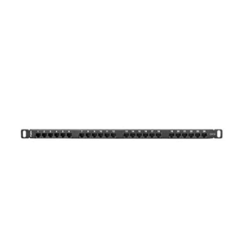 Lanberg PPU6-0024-B Rack Cabinets Lanberg Patch Panel 24 Port 1U, Cat. 6, Shielded, Svart