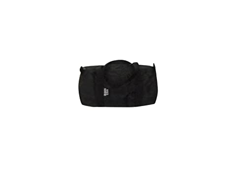 Duffle Bag Small Nylon 11 Inch width, Perfect for Work, Camping, Beach; Water Resistant Made In USA. (Black)3