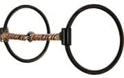 Dutton Bits Wide Mouth Loose Ring Copper Twist Equine Bit