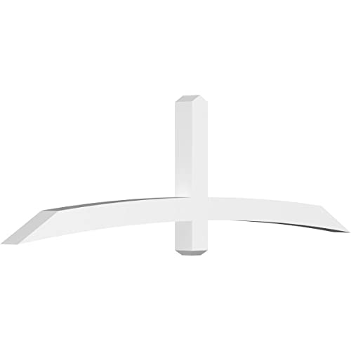 Ekena Millwork GBP084X25X0404BEL00 Bellingham Architectural Grade PVC Gable Brackets 84"W x 24 1/2"H x 4"D x 4"F, 7/12 Pitch