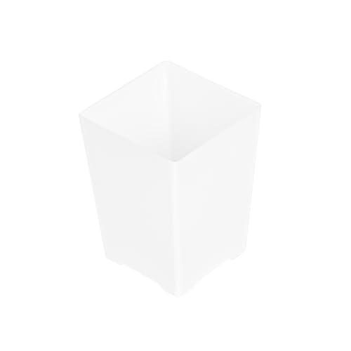 Restaurantware 4 Ounce Mini Dessert Cups 100 Square Small Appetizer Cups - Tall Heavy-Duty White Plastic Disposable Parfait Cups Serve Mousse Puddings Or Samples For Weddings Or Parties