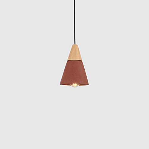 Lampe Suspendue en Béton Rouge pour Ambiance Café et Chambre