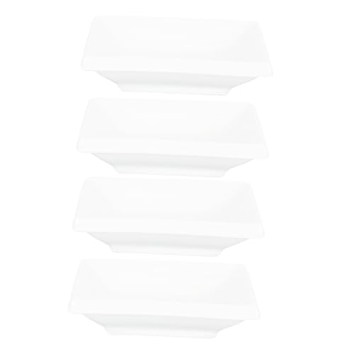 Unomor 4pcs Japanese Dish Sushi Condiment Trim Tray Nut Trays Appetizer Serving Tray Server Tray Decorative Serving Tray Decor Tray Pinch Bowls Dishes Sashimi Serving Plate White Ceramics