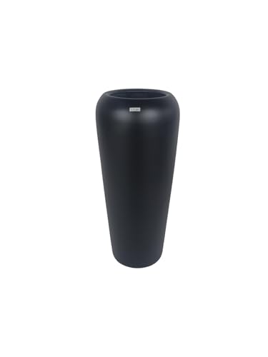 Vaso Decorativo em Fibra de Vidro - Lazuli (Preto Fosco, P)