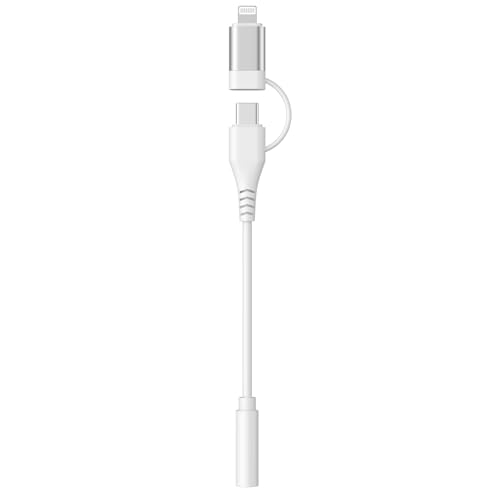[Apple MFi Certified] Lightning/USB Type C to 3.5 mm Headphone