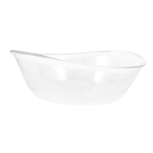 HOMSFOU Lavabo in Plastica Trasparente Multiuso per Bagno e Cucina Vasca Portatile per Lavaggio Piedi Biancheria e Conservazione Compatto e Facile da Trasportare