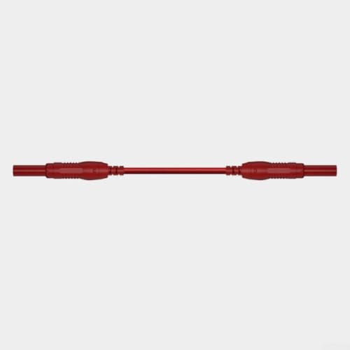 4mm Banana Jack Male to Male Safety Test Connector CAT III 1000V 32A Rated Copper Nickel Plated Contacts for Reliable Electrical Diagnostics (Red)