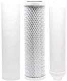 CFS – 3 Pack Water Filter Kit Includes Carbon Block, PP Sediment & Inline Cartridges Compatible with 9596 RO System Models – Whole House Replacement Water Cartridge