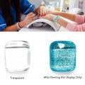 50pcs Nail Display Tips,Transparent Glass Nail Polish Color Display Card Nail Color Card Nail Gel Polish Display Tips Toe Shape