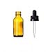 PREMIUM VIALS CREATIVE PACKAGING SOLUTIONS 1 Oz (30 ml) AMBER Boston Round Glass Bottle w/Child Resistant Glass Dropper - Pack of 12