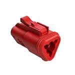 Amphenol, AT06-3S-RED, 3-Way Plug Female Connector Red (25 Items)