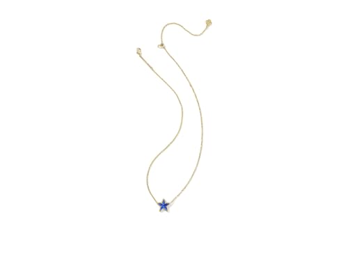 Kendra Scott Womens Cassidy Short Pendant Necklace Gold Cobalt Illusion One Size One Size2