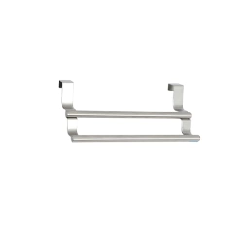 NUOBESTY Bathroom Towel Bar Over The Cabinet Kitchen Dish Rack Stainless Steel Hanger No-Tool Installation Space-Saving