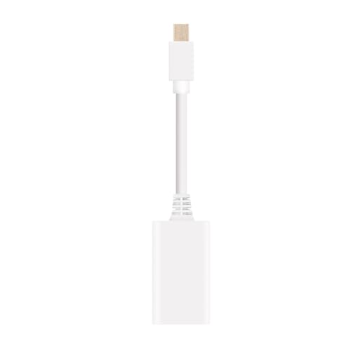 Brightium Conversor Mini DP a HDMI 15 cm, compatibilidad con Mini DP y HDMI, Ideal para conectar Dispositivos a monitores o televisores.