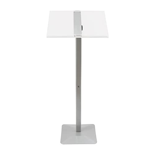 Podio de acrílico elegante de 117,5 cm con sólida base metálica pintada 6