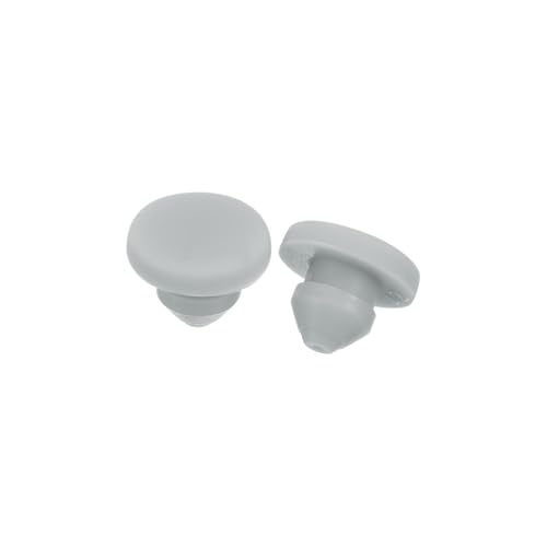 Image of MECCANIXITY 10pcs Silicone Snap in Locking Hole Plugs,4mm /0.2 Inch Mounting Diameter Narrow Groove Width 1.5mm Panel Seal Cover Round for Kitchen Bulkheads Waterproof Sealing Plugs Grey