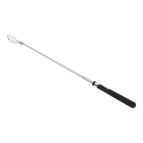 TOPBATHY Specchietto per Ispezione Sottoscocca Lavoro Portatile Estensibile Convesso Specchio Meccanico Telescopico Magnetico Lungo Pieghevole Cieco Bicchiere Black