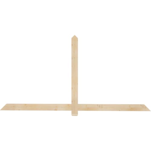 84"W x 42"H x 1 1/2"D x 3 1/2"F, 12/12 Pitch, Eugene Smooth Timber Gable Bracket, Douglas Fir