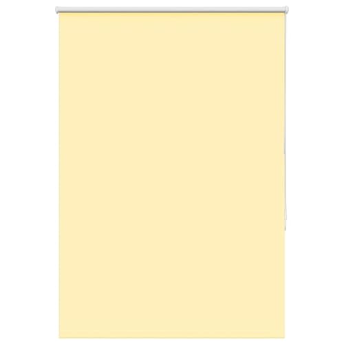 vidaXL Verdunkelungsrollo Gelb 115x130cm Stoffbreite 110,7cm Polyester, Rollo, Klemmfix, Thermorollo, Verdunklungsrollo, Klemmrollo, Fensterrollo