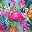 Flamingo Paradise Polyester