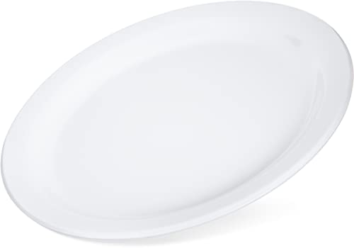 Carlisle FoodService Products Dallas Ware Reusable Plastic Plate with Rim for Buffets, Home, and Restaurants, Melamine, 9 Inches, White, Medium (Pack of 48) - Image 6