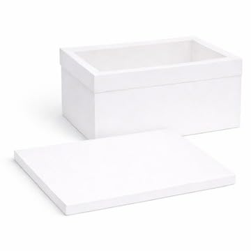 The Baked Studio Rectangular Cake Board & Box Set – 12 x 9 Inch | 12mm Strong Lightweight Board | 7 Inch Tall Windowed Cake Box (12" x 9")
