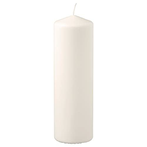 Bougie pilier non parfumée naturelle 23 cm de haut pour décoration épurée