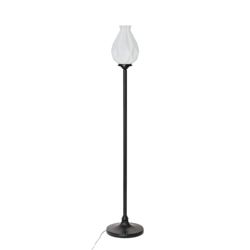 Lampadaire Chicago Moonlight avec vitrail artisanal de style architectural