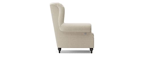 3D Model arm Chairs, Wingbackchair, High Back Chairs, Single Seater Sofa Chairs, couchbench, sofabench,Chaise Lounge, for livingroom Bedroom Office guestroom (Beige)