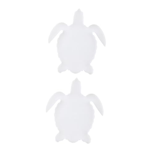 UTHCLO 2個 シリコン製亀型コースター型 柔軟で耐久性ある樹脂鋳造用モールド 手作りトレイに 簡単取り出し 透明で滑らかな仕上がり