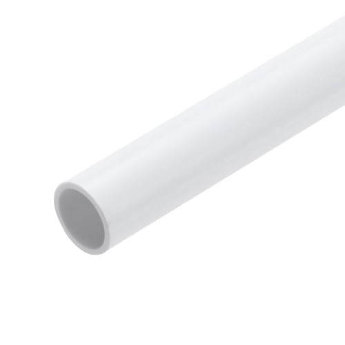 QUARKZMAN Tube Rigide en PVC, Tuyau Rond, Tuyauterie, Matériel de Tuyauterie 10mm ID 12mm OD 9 Longueur Blanc Haute Résistance pour Tuyau d'Eau, Loisirs Créatifs, Gaine de Câble