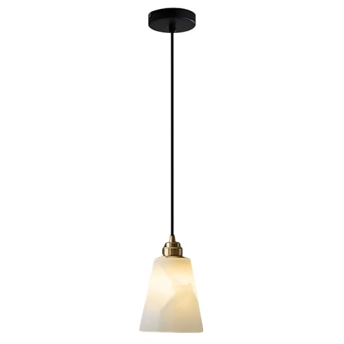 Suspension marbre d'albâtre chic pour sublimer votre îlot de cuisine