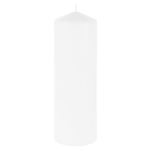 Mega Candles 1 pc Unscented Dome Top White Pillar Candles, Presse...