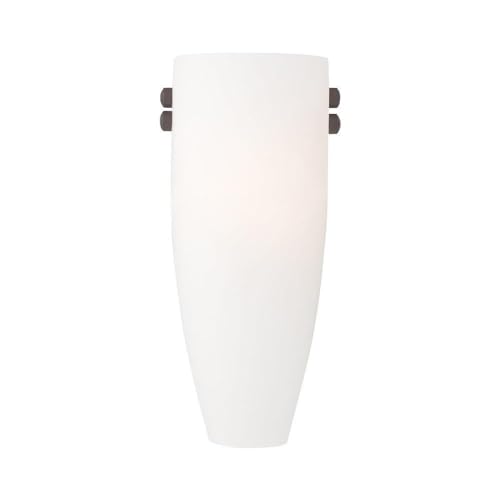 Image of Livex Lighting 4480-99 Coronoado 1 Light Bronze & Brushed Nickel ADA Wall Sconce Light with Vintage Scago Glass 11.75 inchHx5.75 inchW