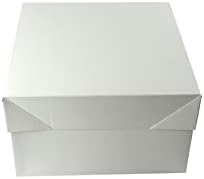 10" x 10" x 6" Deep White G Style Cake Box with Removable Lid