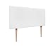 DHOME Tête de lit en Simili Cuir ou en Tissu AQUALINE Plain with Legs Tête de lit de Luxe rembourrée (105x105cm avec Pieds (Lits 80/90/105), Simili Cuir Blanc A.White)