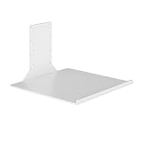 ノートパソコンスタンド 耐荷重12kg VESA対応 デスクアーム取付可能 タブレットスタンド兼用 トレイサイズ30×30cm 前縁ガード設計 冷間圧延鋼製 デスク収納 省スペース (ホワイト)