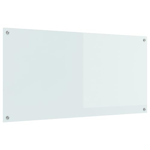 vidaXL Escritorio rectangular blanco moderno para oficina y estudio | Compacto 120 x 60 cm de cristal Material Diseño Elegante Uso Indoor Escritorio Sleek y funcional Decoración Pequeño