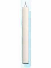 Artistic Churchwar Candle - Straight Side Stearine for 1-1/8" Holders - White (Pk/4) (RW 87)