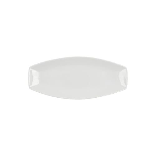 Quid Gastro Fuente Oval Porcelana 30x13x2.5cm Porcelana Apto Microondas Apto Frigorífico Apilable
