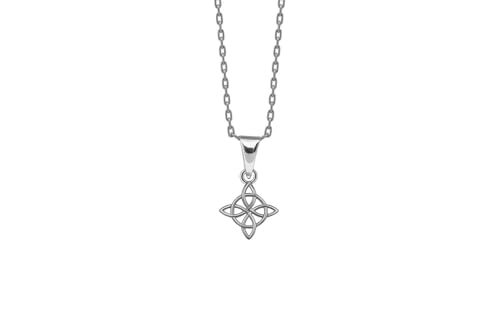 Pendentif noeud de sorcière argent 925 porte-bonheur discret 11,20 mm